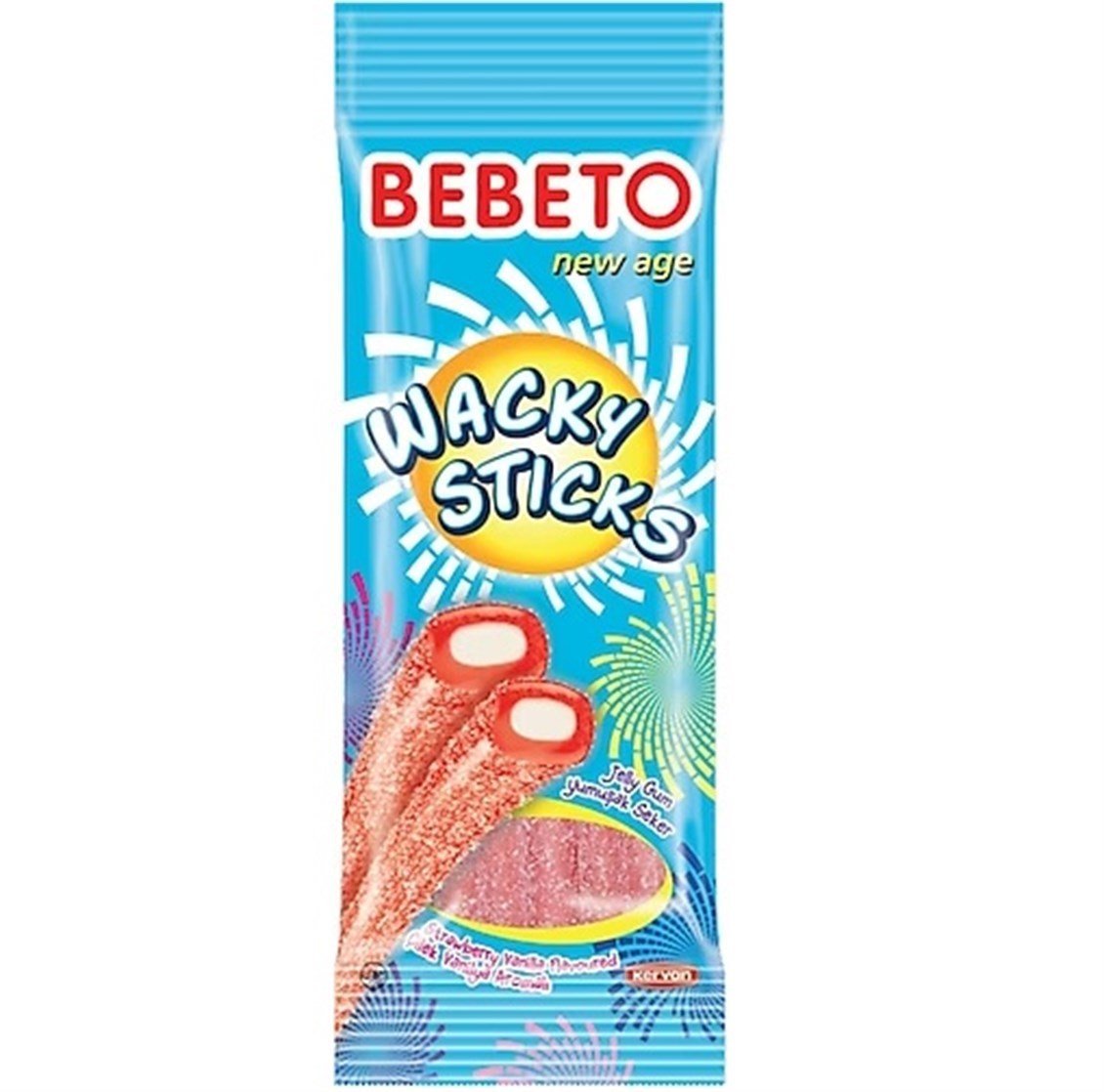 Bebeto Wacky Sticks Strawberry Vanilla Flavored 75 gm