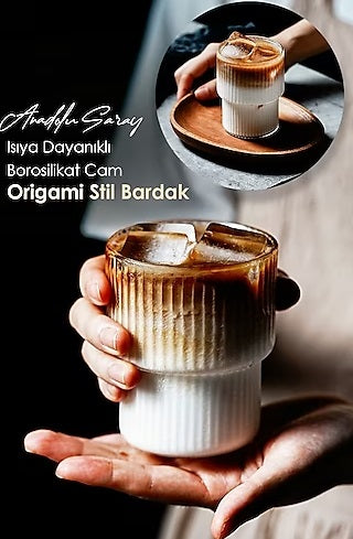 Heat Resistant Borosilicate Origami Style Cup | And Presentation Cup | SF Traders