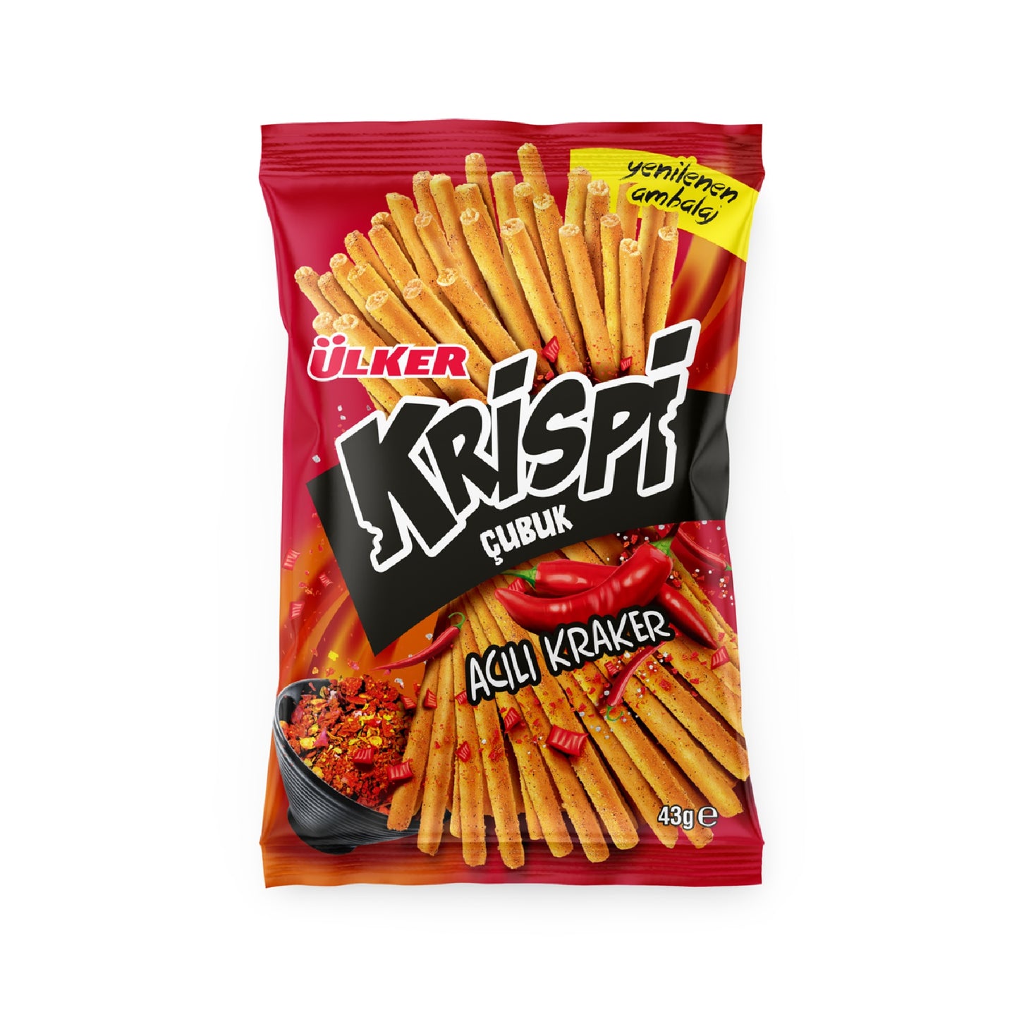 Ulker Krispi Spicy Stick Crackers 43 Gm
