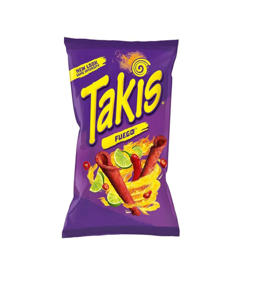 Takis Fuego - Hot Chili Pepper & Lime Tortilla Chips 56Gm