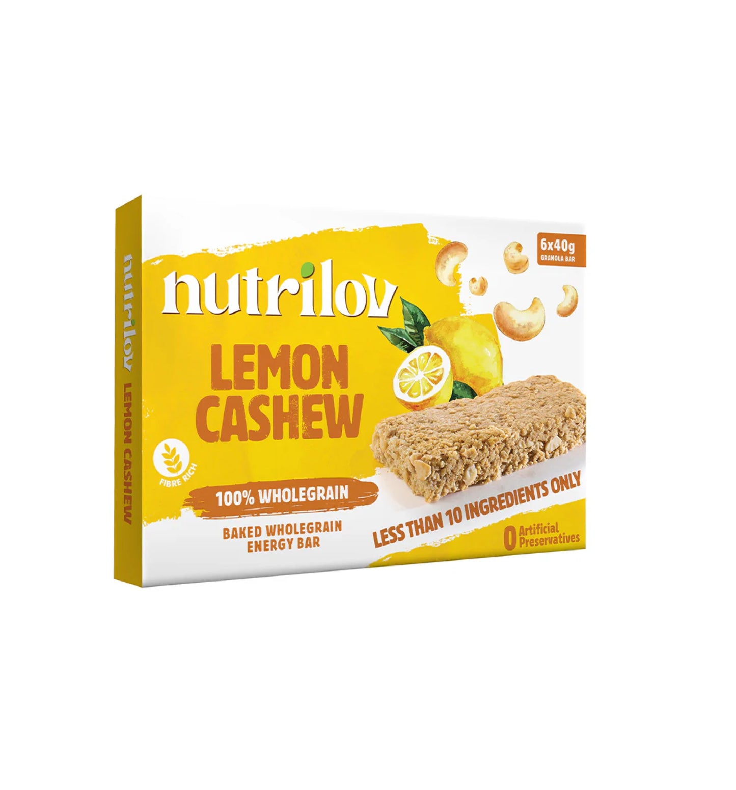 Nutrilov Lemon Cashew Granola Bar 6 X 45Gm