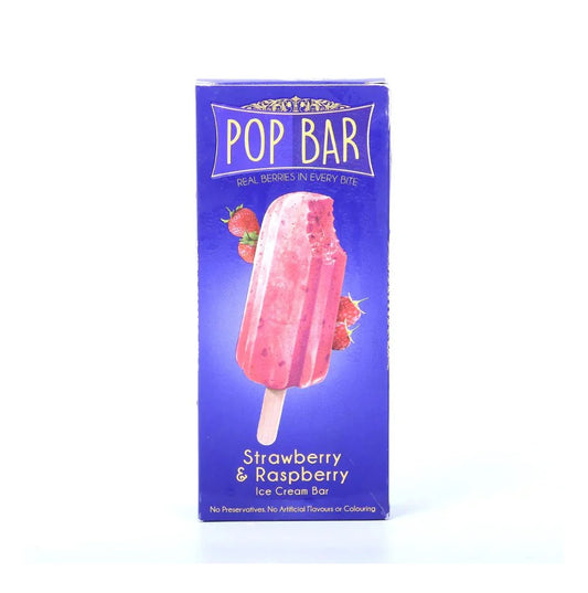 Pop Bar Strawberry& raspberry Ice Cream Bar 90gm