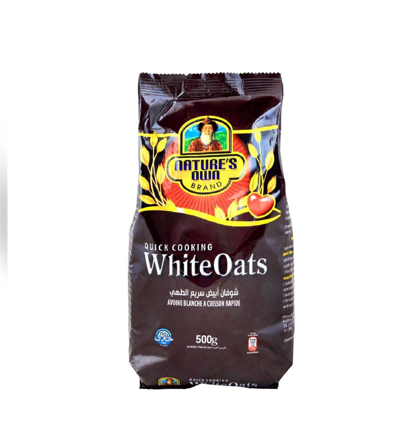Nature's Own Quick Cooking White Oats 500g Pouch