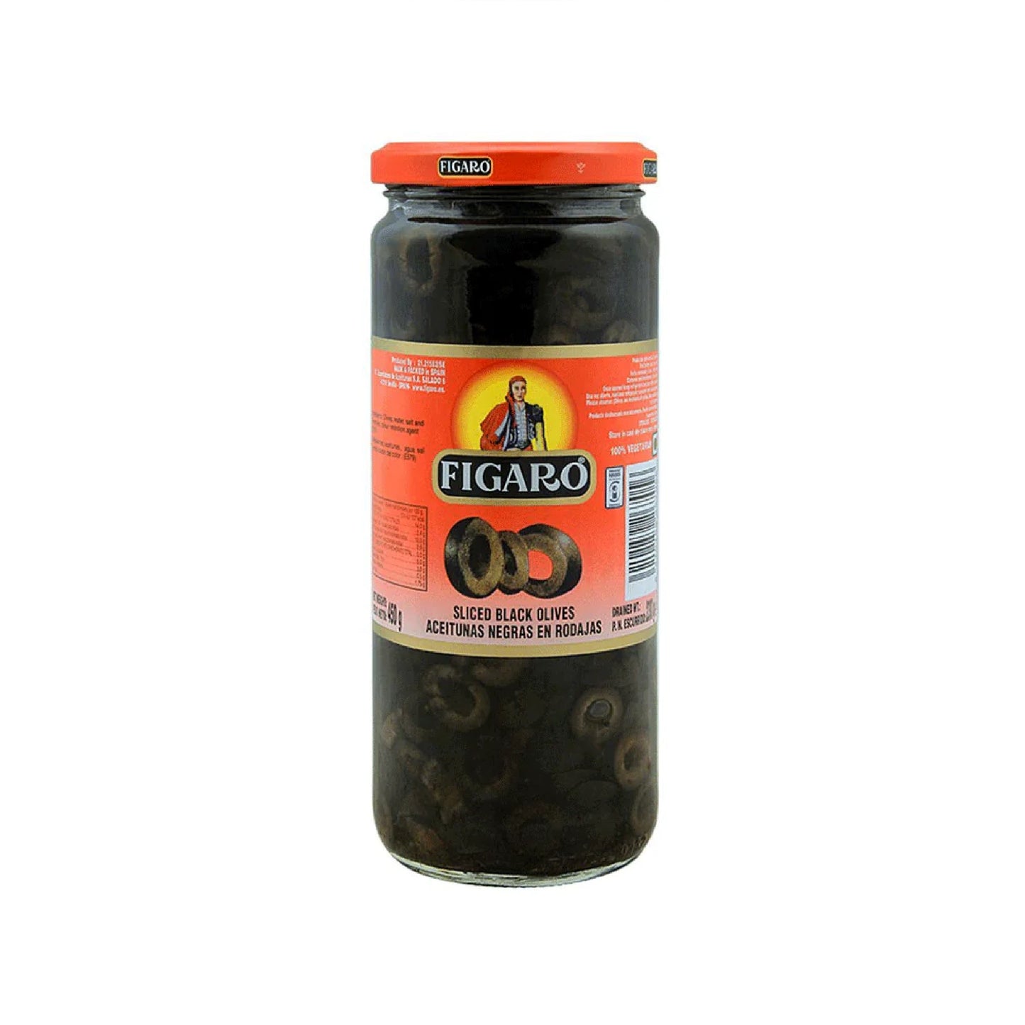 Figaro Sliced Black Olives 450gm