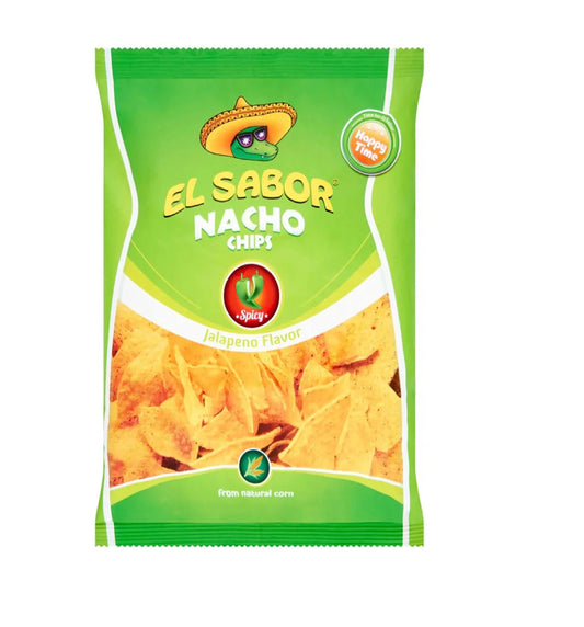El Sabor Jalapeno Nacho Chips 100Gm