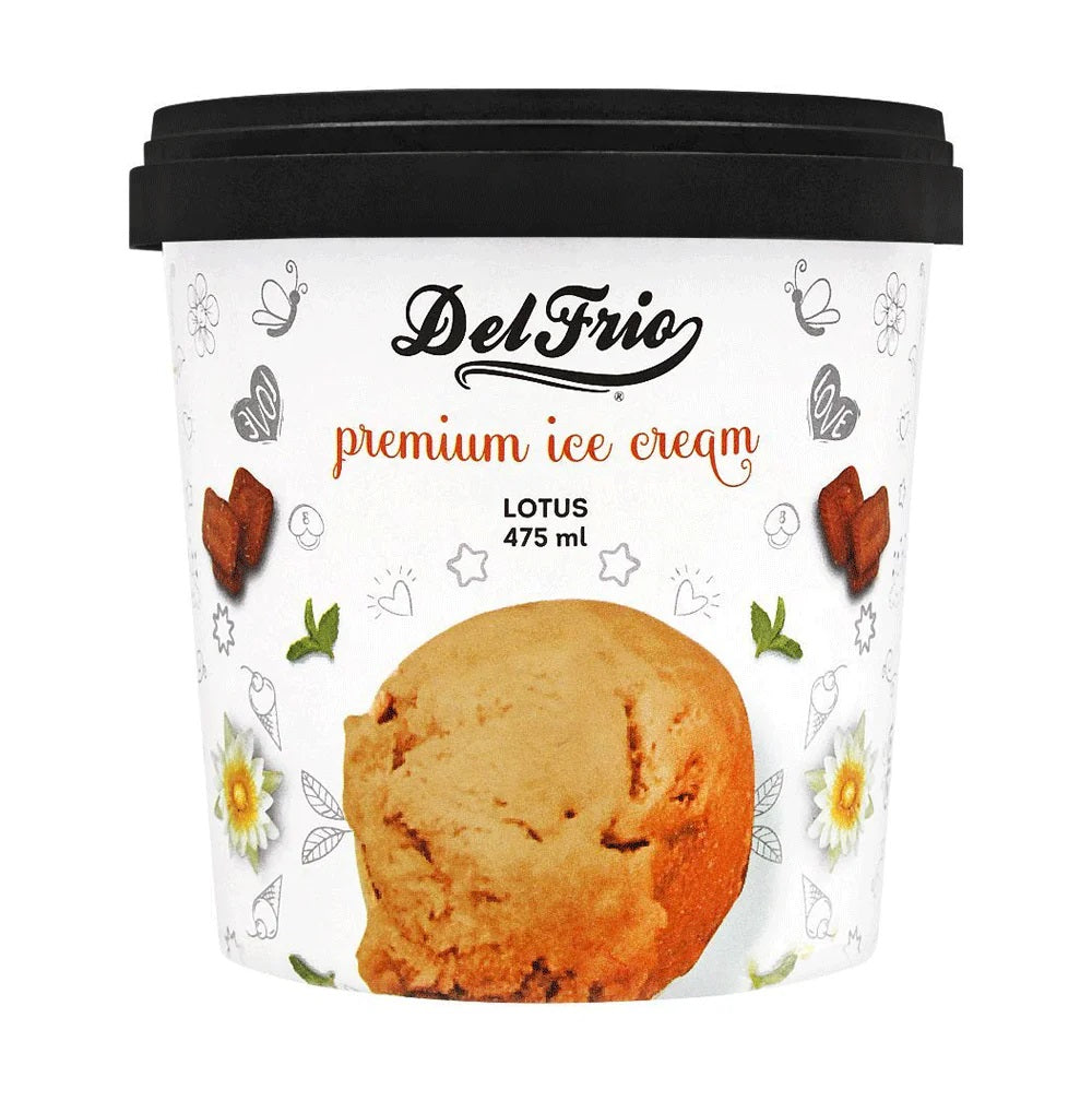 Del Frio Lotus Ice Cream Tub 475ml