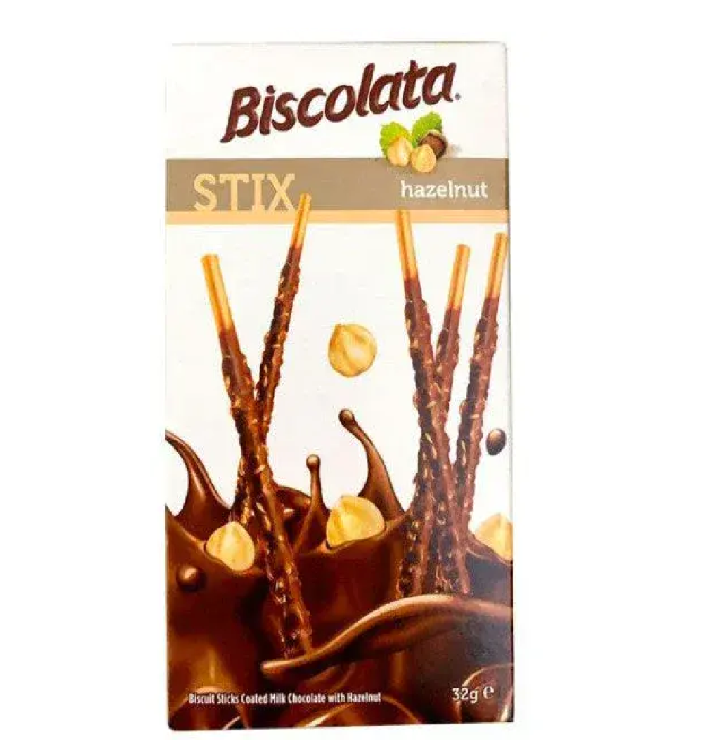 Biscolata Hazelnut Stix 32 gm