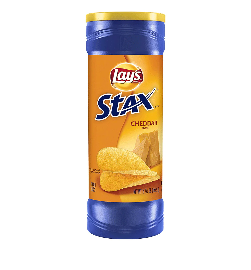 Lays Stax Cheddar Chips 160gm