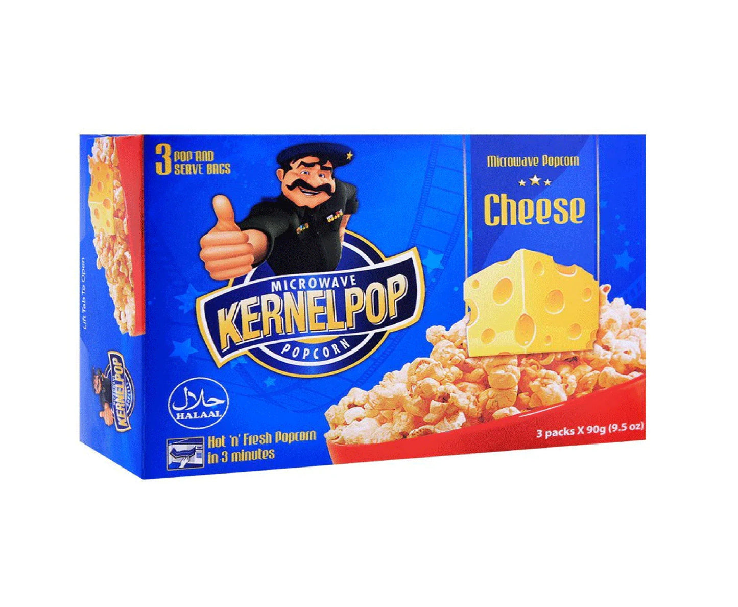 Kernel Pop Popcorn Cheese 3x90GM