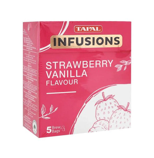 Tapal Infusions Strawberry Vanilla Flavor 5brew Bags