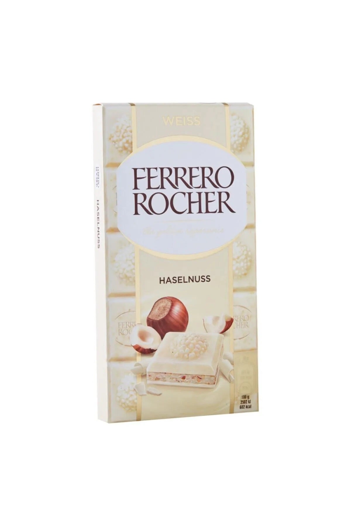 Ferrero Rocher Haselnuss Weiss Hazelnut White Chocolate 90 Gm