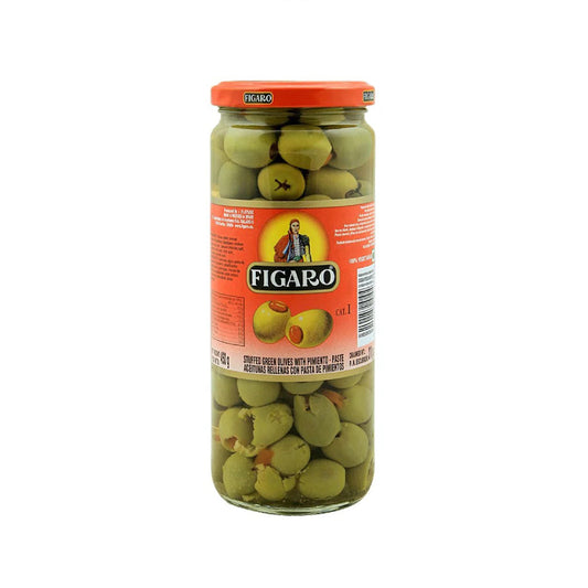 Figaro Stuffed Green Olives With Pimento Paste 450gm