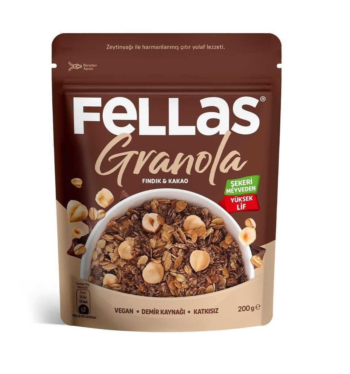 Fellas Granola Hazelnut & Cocoa 200gm