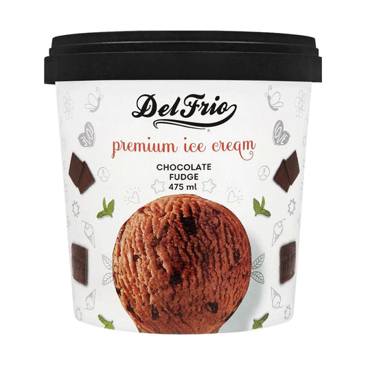 Del Frio Chocolate Fudge Ice Cream Tub 475ml