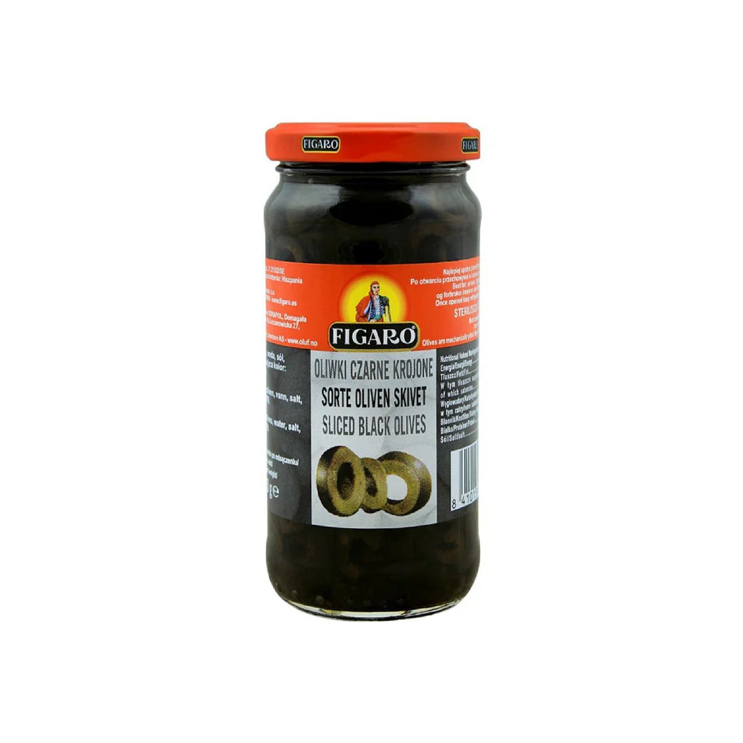 Figaro Sliced Black Olives 240g