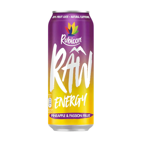 Rubicon Raw Energy Pineapple & Passion Fruit Can 500ml