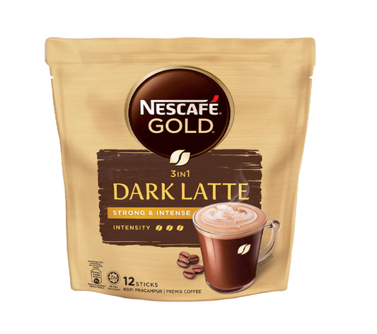 Nescafe Gold 3in1 Dark Latte Coffee 12x34Gm