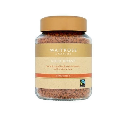 Waitrose Gold Roast Decaffeinated Coffee 100gm