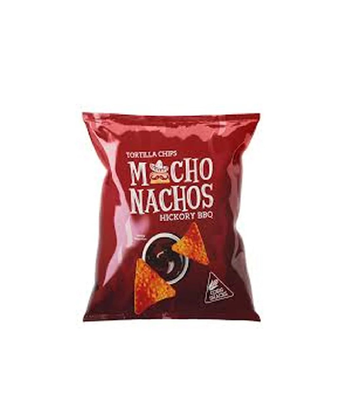 Macho Nachos Hickory Bbq Tortilla Chips 38Gm