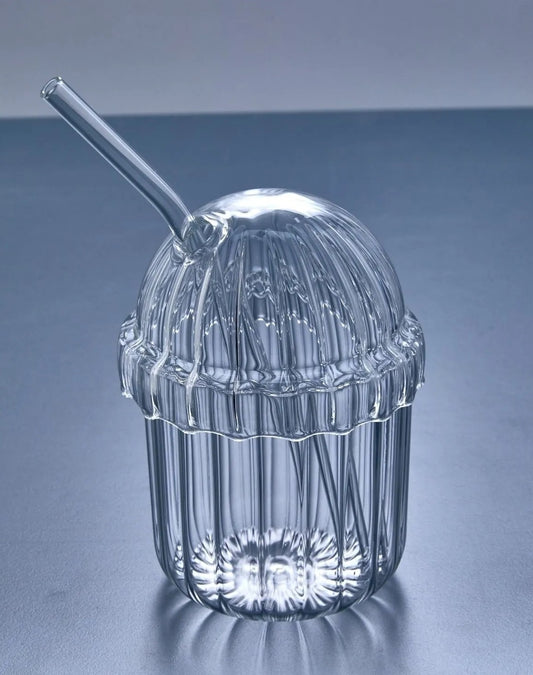 Piece Glass Oval Lid Heat Resistant Pinterest Cup | Coffee and Presentation Cup | 430 ml