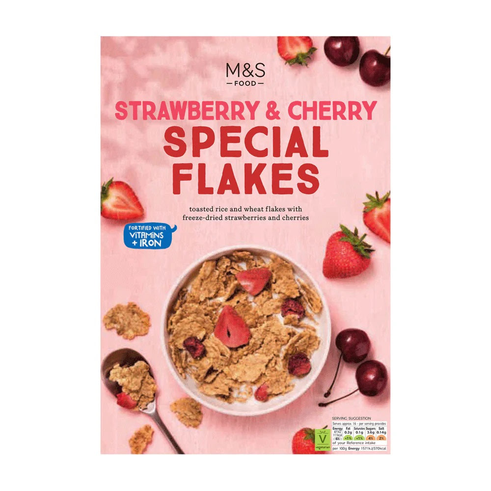M&S Strawberry & Cherry Special Flakes 500gm