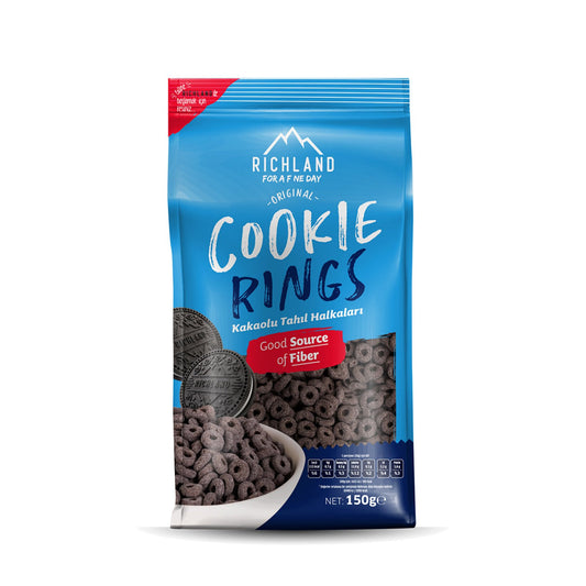 Richland Cookie Rings Cocoa Cereal Rings 150 G is halal suitable