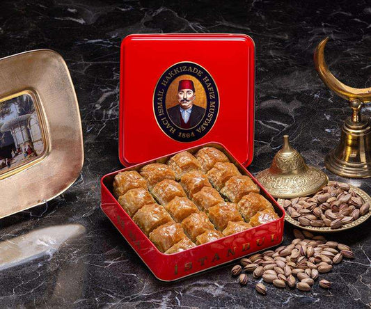Hafiz Mustafa Pistachio Dry Baklava (1 KG Box) SF Traders