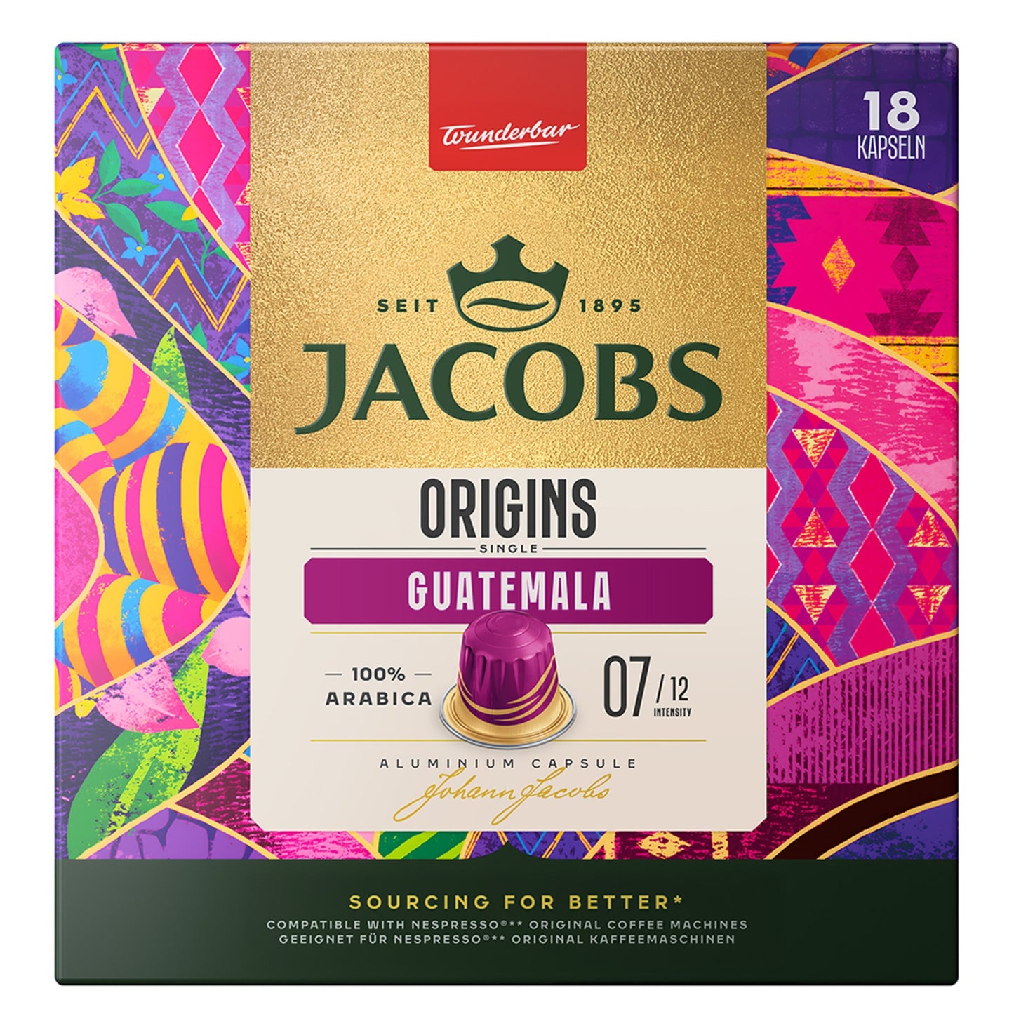 Jacobs Origins Single Guatemala Coffee Capsules 18-pack 93Gm