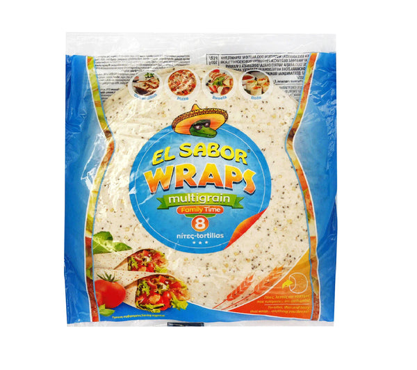 El Sabor Wraps Multigrain Family Time 8s Tortillas 320Gm