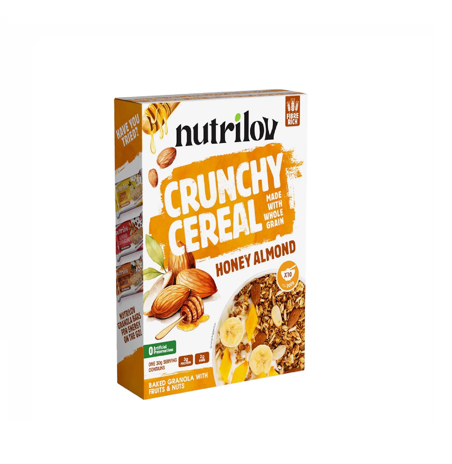 Nutri Lov Crunchy Cereal Honey Almond  150gm