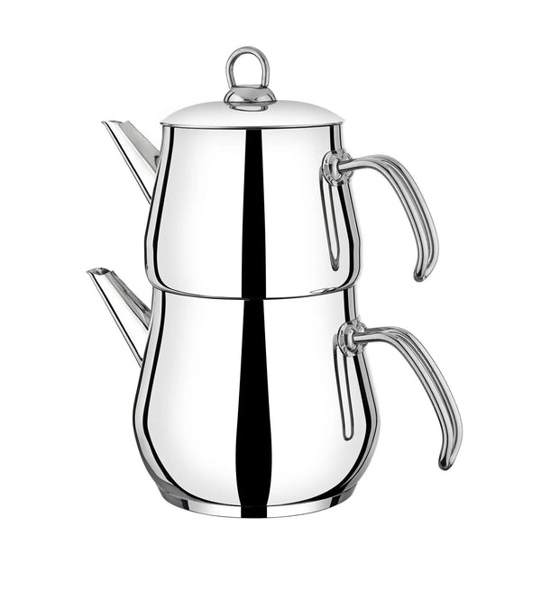 Teapot Large Steel with Metal Handle Family Size