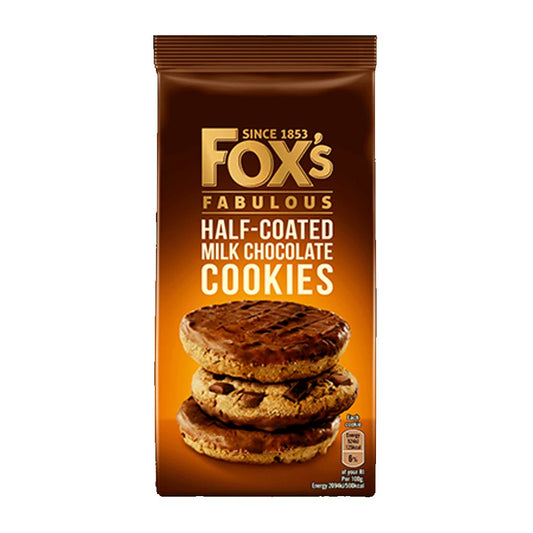 Fox's Half Coated Milk Chocolate Cookies 175g
