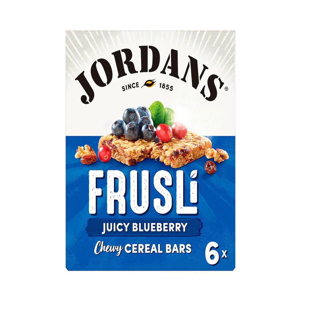 Jordans Frusli 6x Juicy Blueberry Bars 180gm