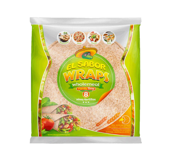 El Sabor Wrap Whole Meal 8s