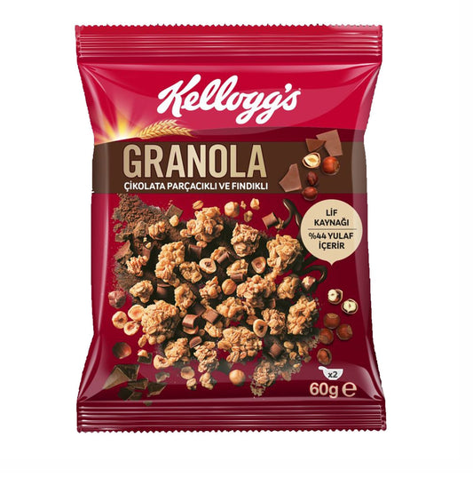 Kellogs Granola Chocolate Hazelnuts 60Gm