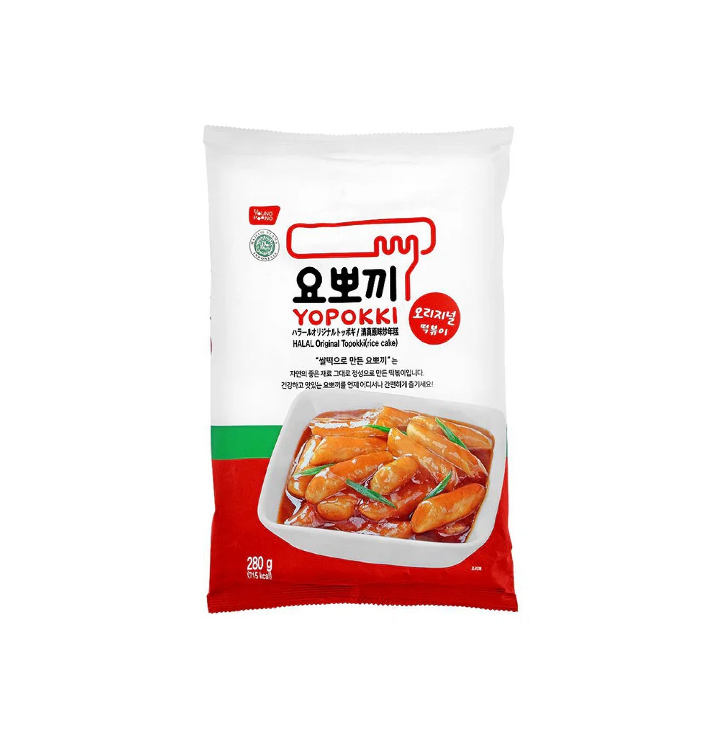 Yopokki Original Topokki Rice Cake 280Gm