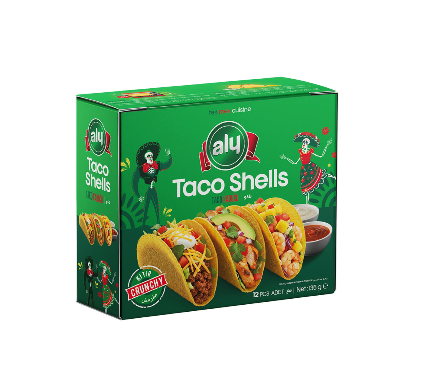 Aly Taco Shells 12 Pack 135 Gm