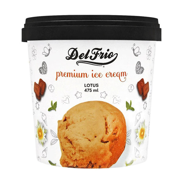 Del Frio Lotus Ice Cream Tub 475ml