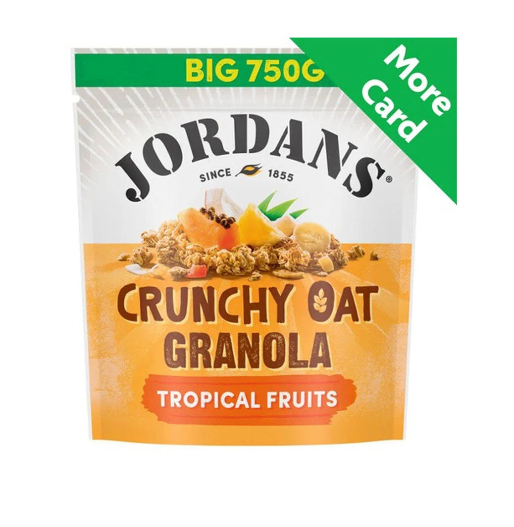 Jordans Crunchy Oat Granola Tropical Fruits Pouch 370gm