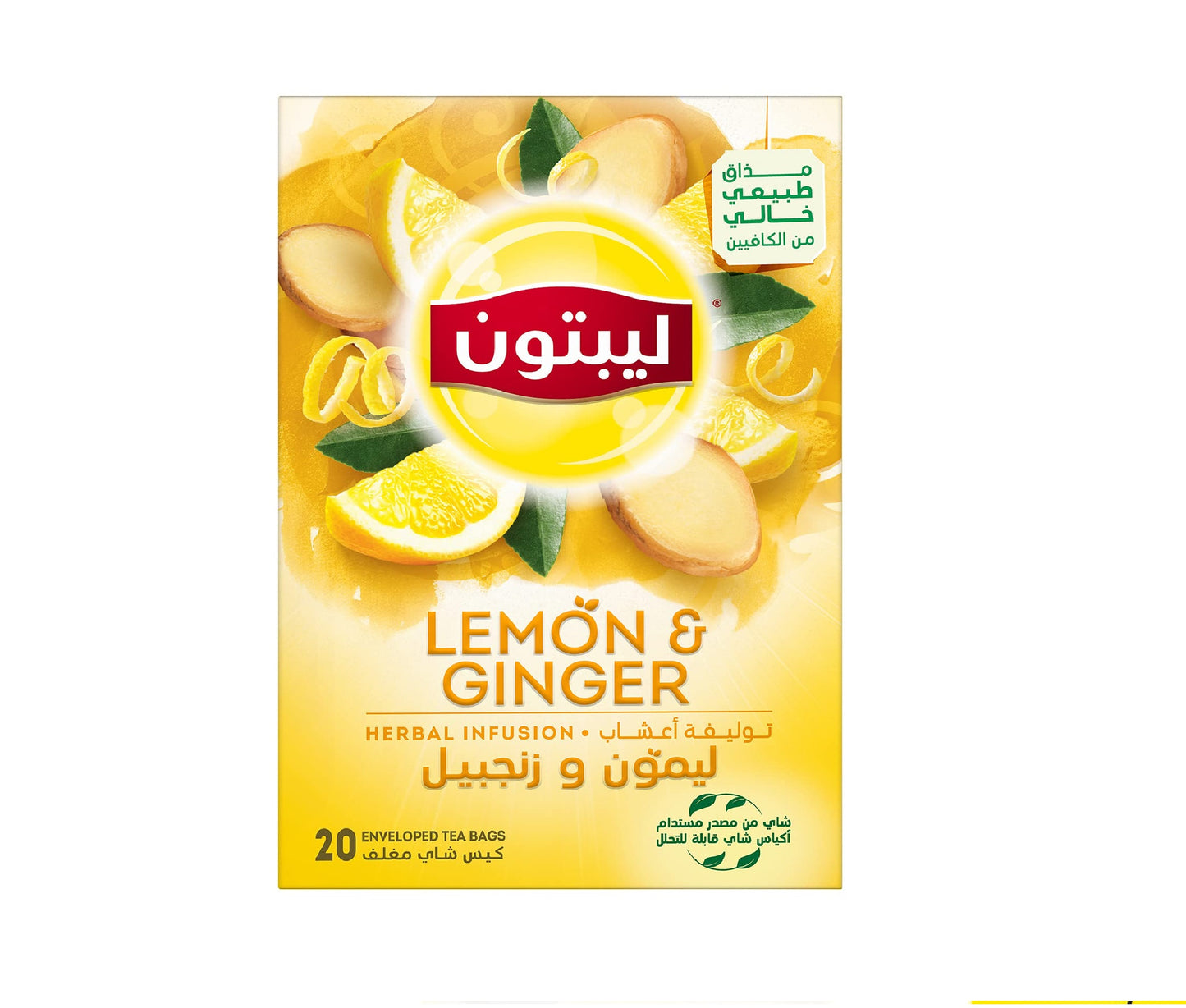 Lipton Herbal Infusions Lemon Ginger Tea 20 bags