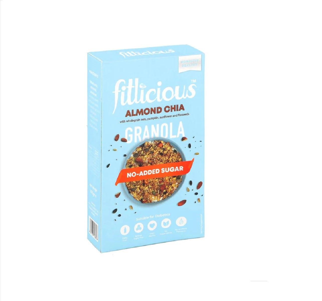Fitlicious Almond Chia No-added Sugar Granola 100Gm