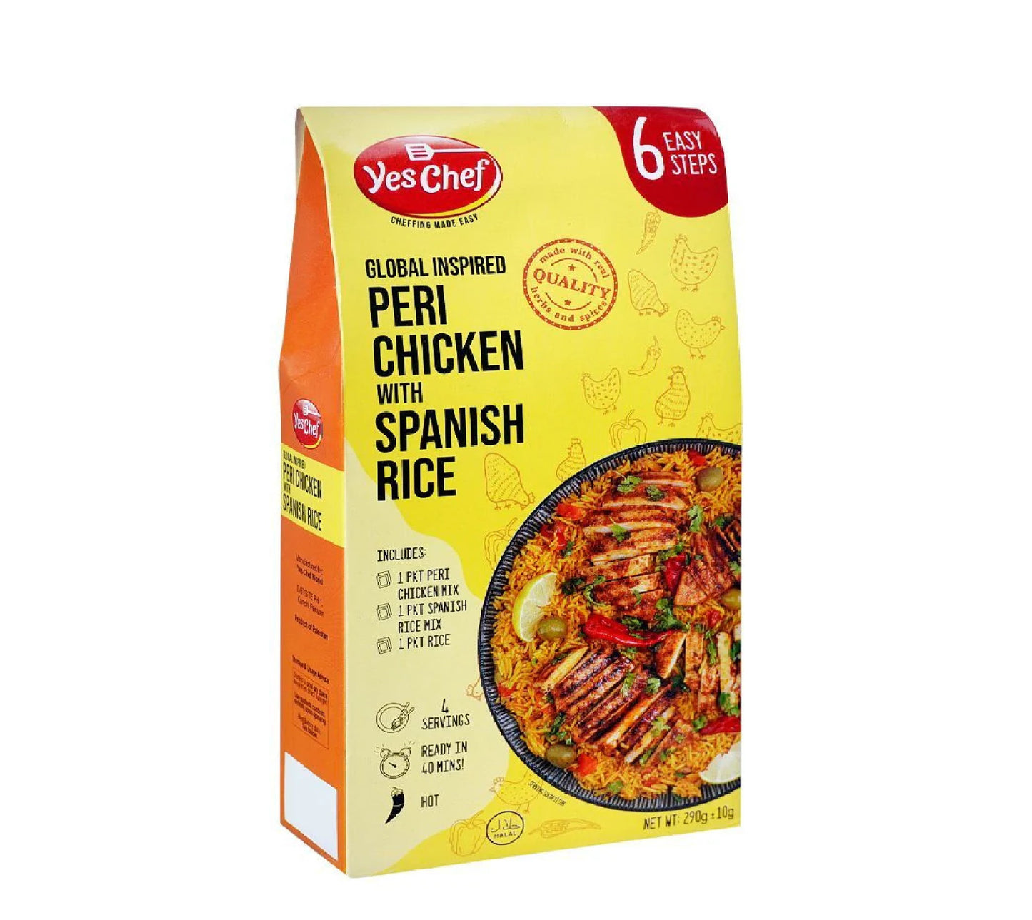 Yes Chef Peri Chicken & Spanish Rice 6 Easy Steps,290Gm