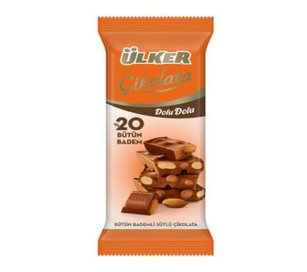 Ulker Dolu Dolu Milk Chocolate with Whole Almonds 77Gm