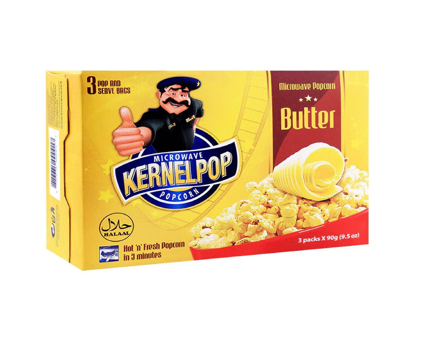 Kernelpop Popcorn - Butter 3 X 90Gm