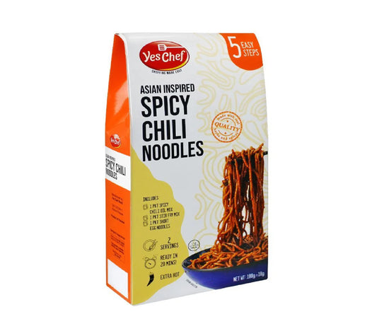 Yes Chef Global Inspired Spicy Chili Noodles 180Gm