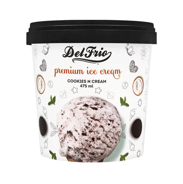 Del Frio Cookies N Cream Ice Cream Tub 475ml