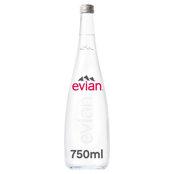 Evian Mineral Water Glass Bottle 75cl