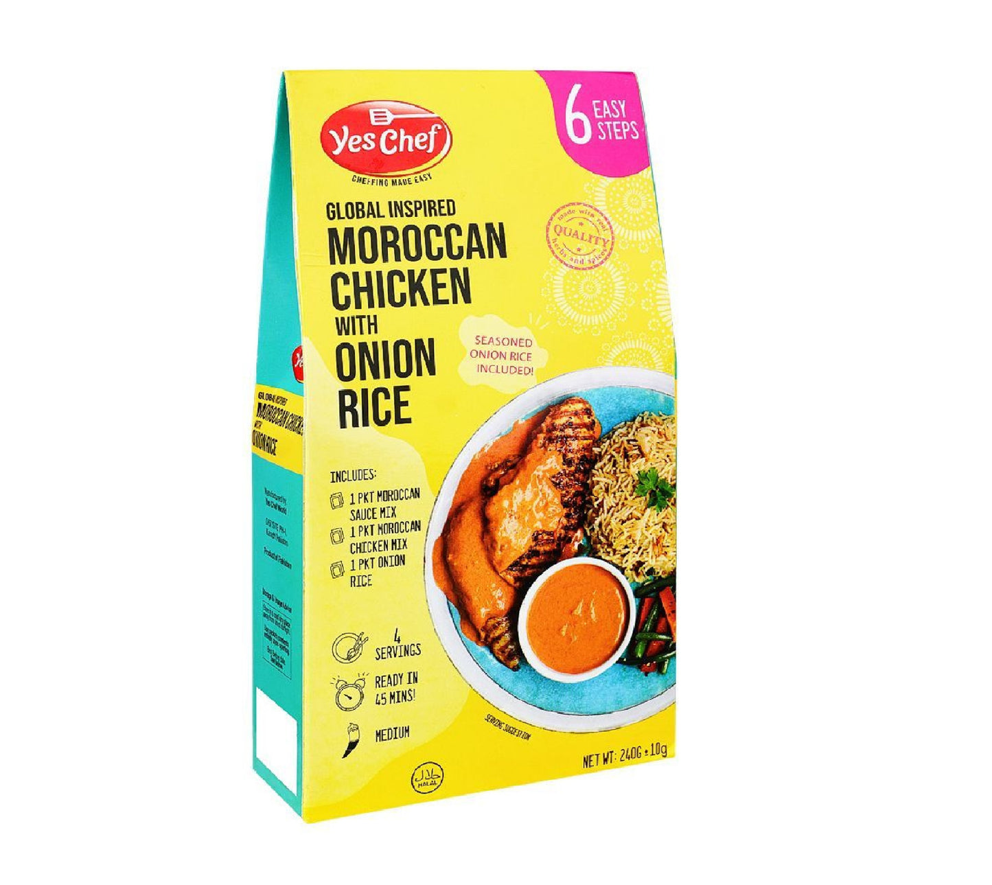 Yes Chef Moroccan Chicken With Onion Rice 240Gm