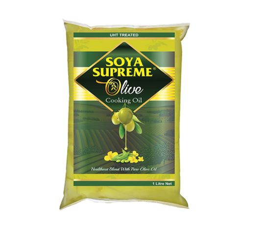 Soya Supreme Olive Cooking Oil Pouch 1ltr