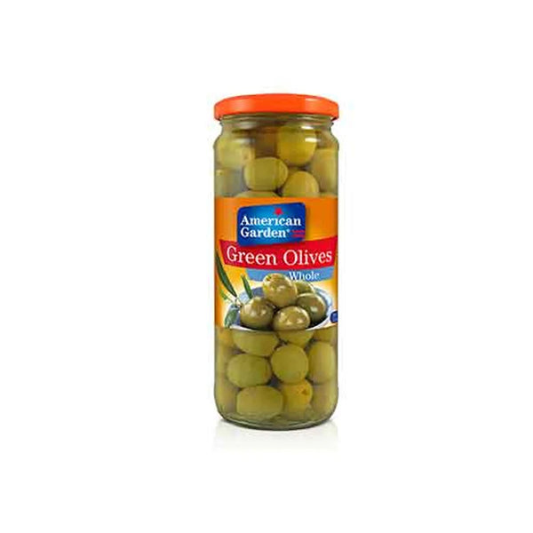 American Garden Green Olives Whole 450gm
